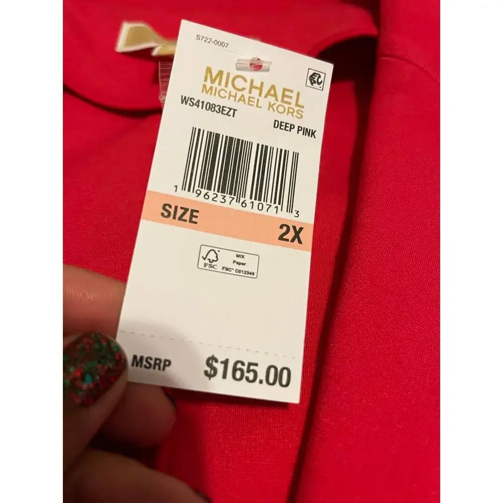 Michael Kors Knit One-Button Blazer & Matching Split-Hem Legging Pants Suit Set